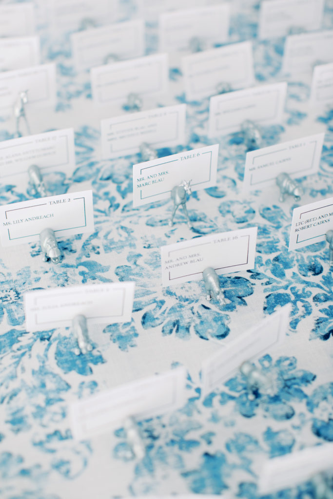animal place card holders for wedding detail | Mary Dougherty