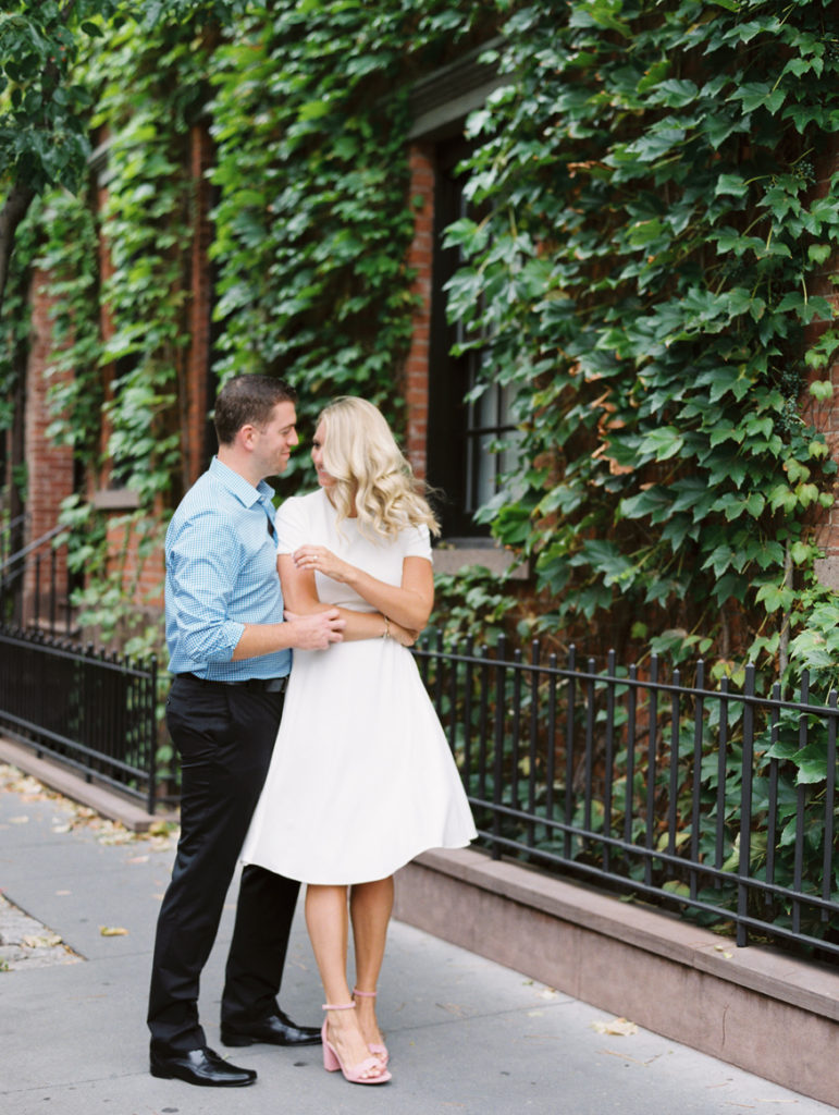 Engagement Photos in West Village outside Spotted Pig by Mary Dougherty