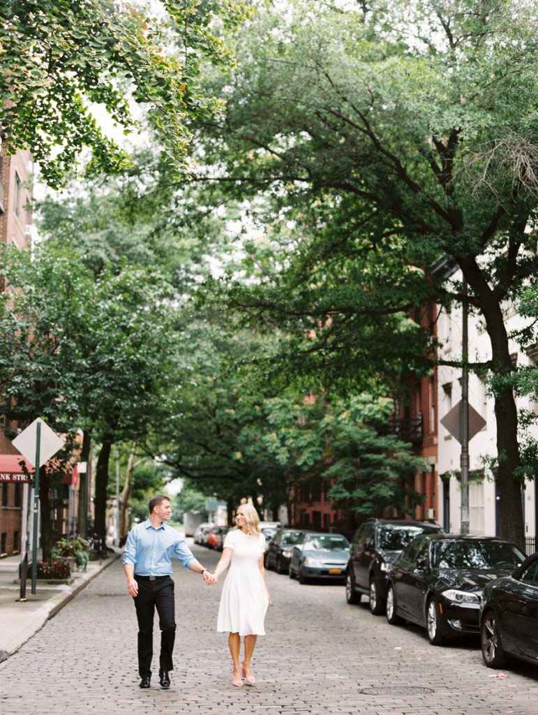 West Village Engagement Walk Down the Street Mary Dougherty