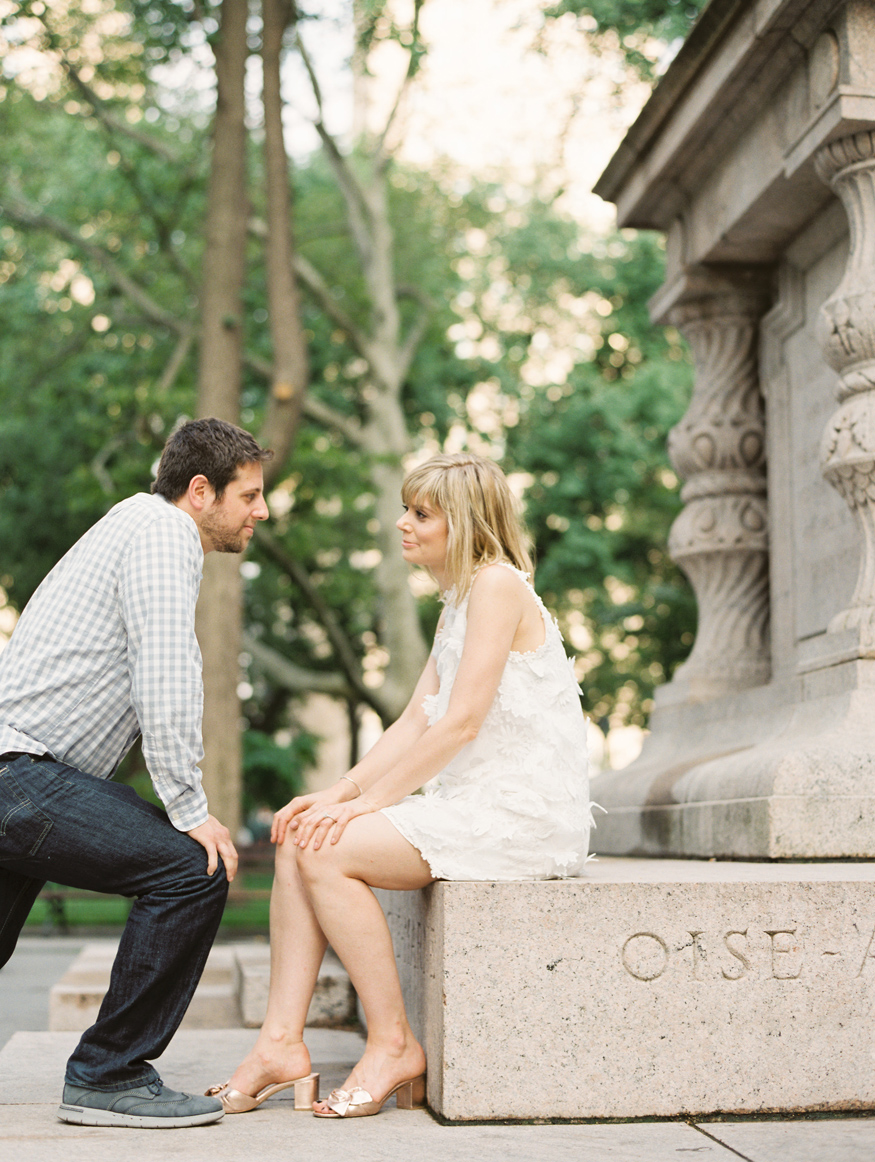 Engagement Photos in Madison Square Park by Mary Dougherty