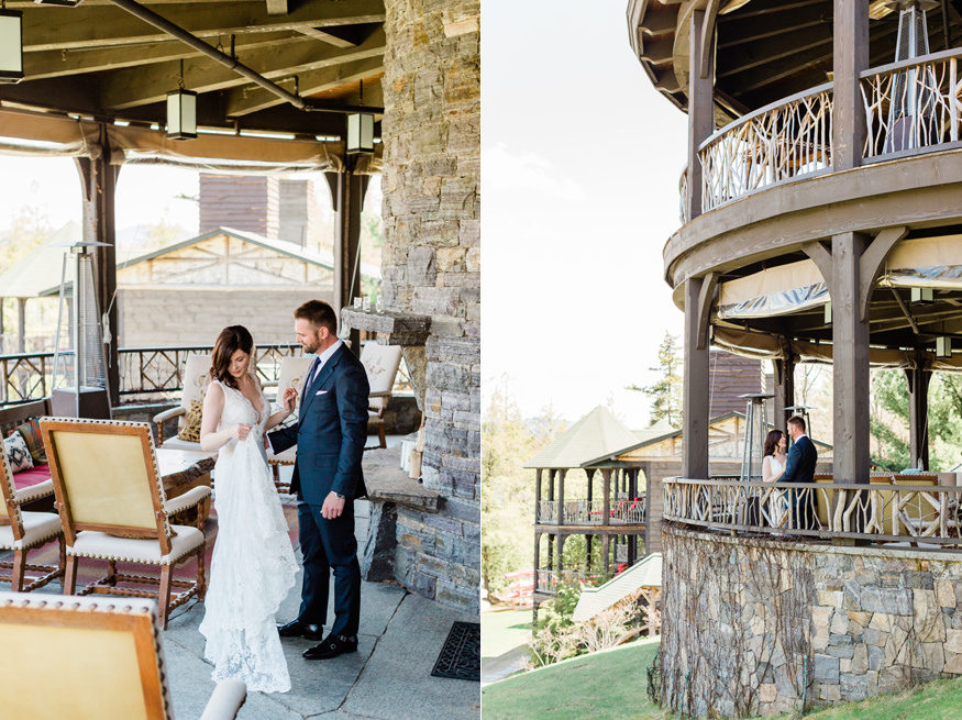 Wedding Photos on the grounds of Lake Placid Lodge