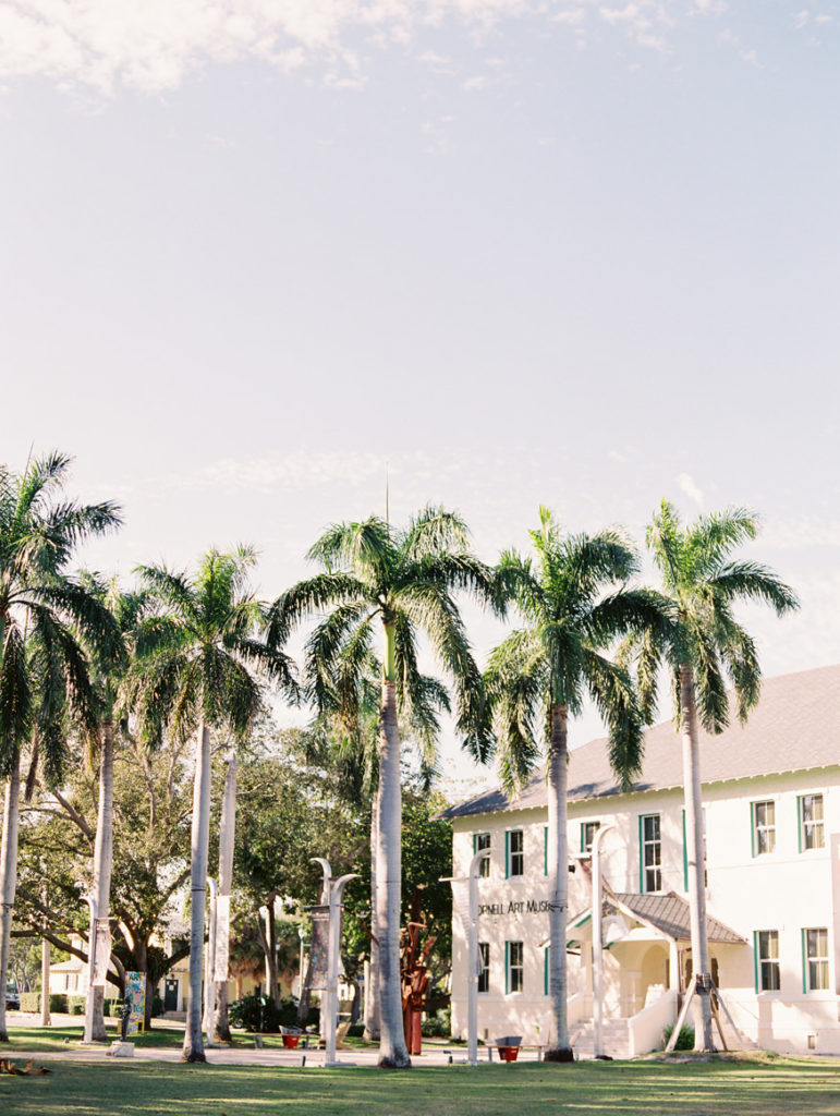 exterior of Cornell Art Museum with palm trees in Delray Beach Florida | Mary Dougherty
