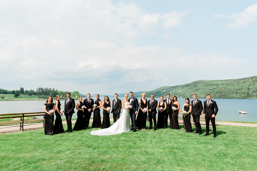 Wedding party on the grounds of the Otesaga Hotel 