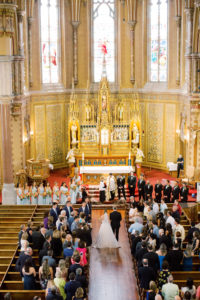 wedding ceremony at St. Michaels Church as seen from balcony | Mary Dougherty