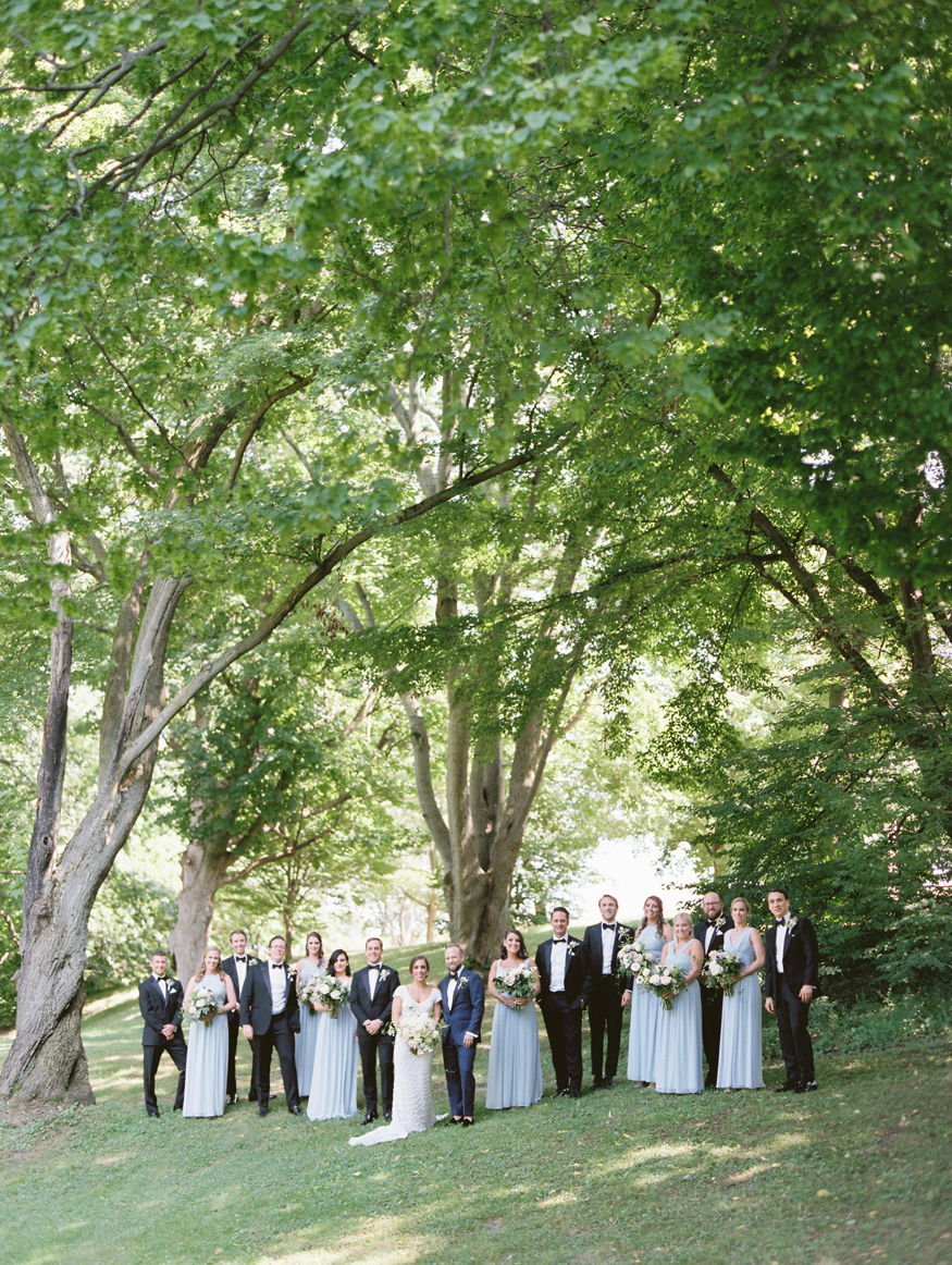 Rochester NY outdoor wedding venue Highland Park bridal party photo by Mary Dougherty Photography