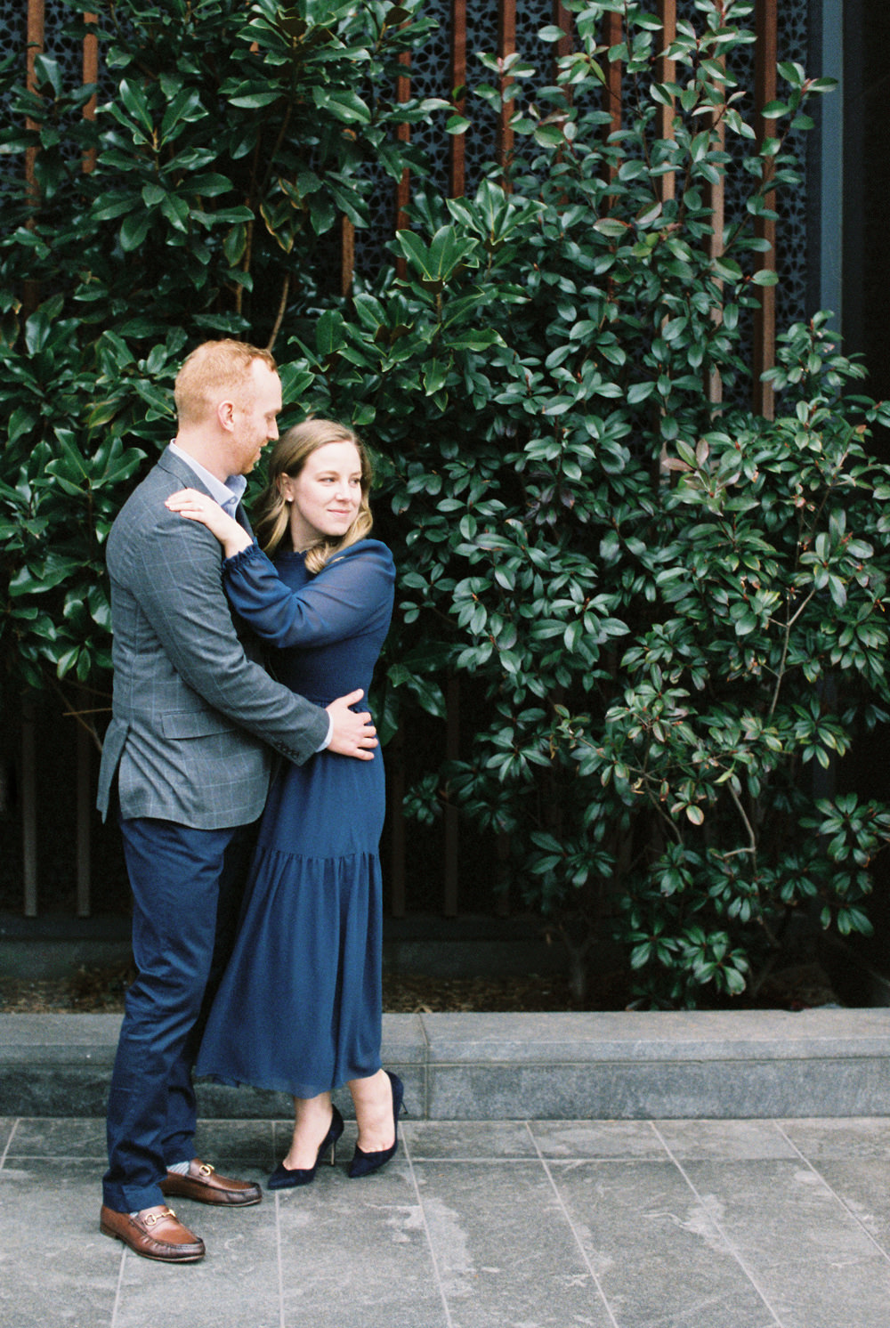 prospect heights brooklyn engagement session film photography by Mary Dougherty