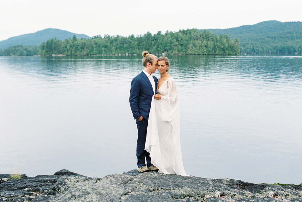 Adirondack Island elopement on water by Mary Dougherty for Adirondack wedding workshop 
