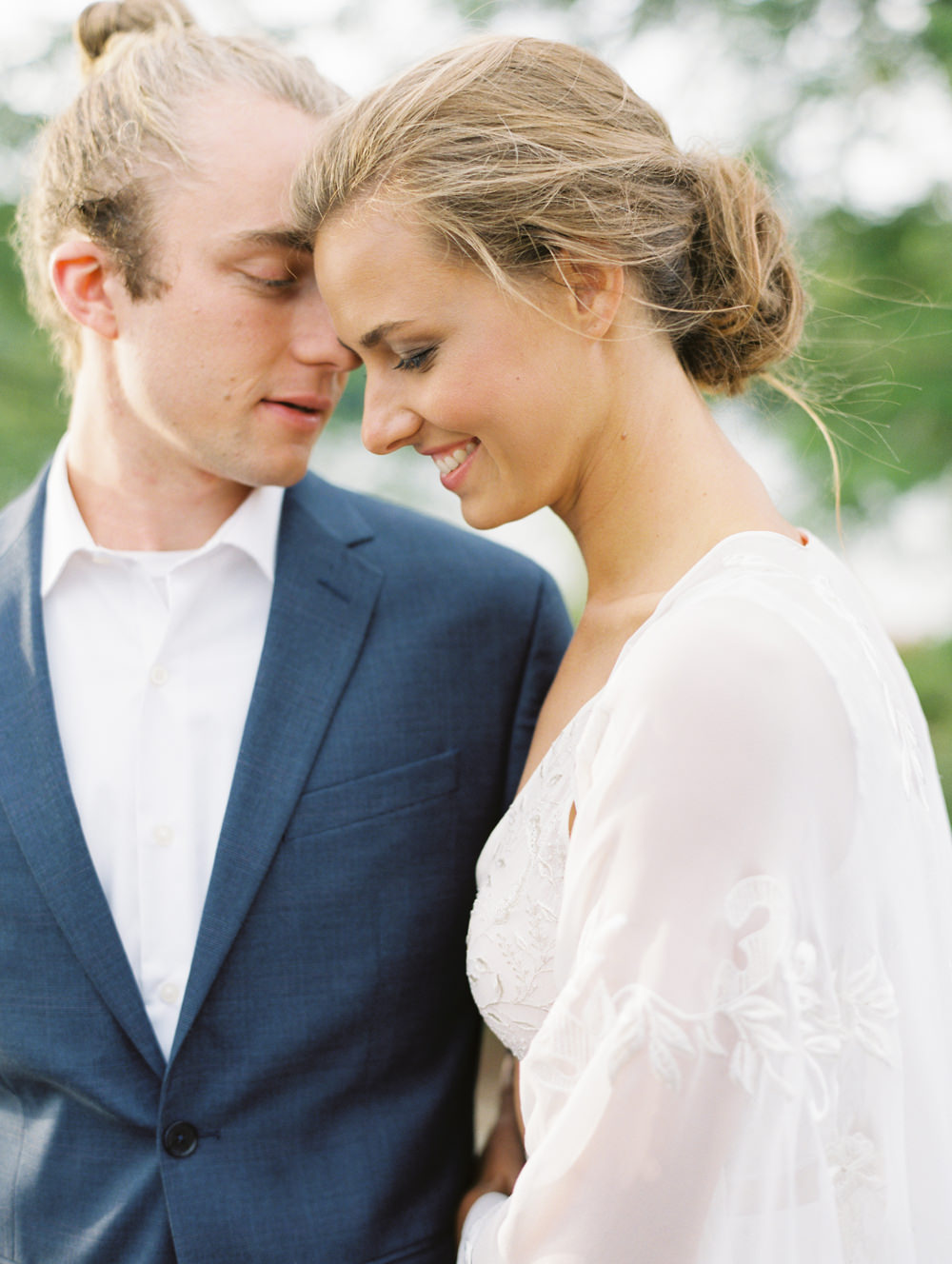 natural wedding makeup easy wedding hair for adirondack island elopement by Mary Dougherty