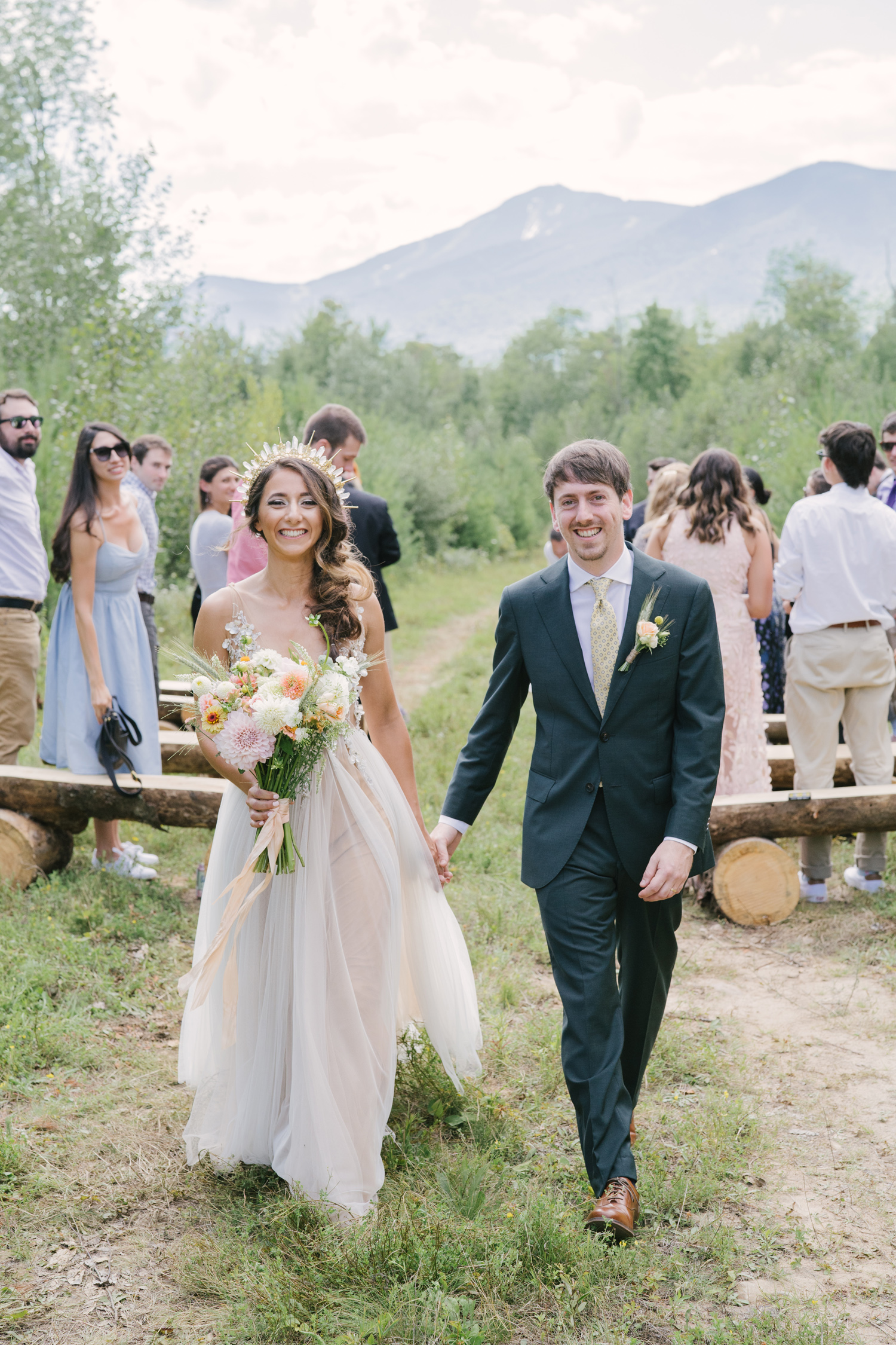 Adirondack Mountain Wedding | A Lake Placid Wedding with Whiteface Mountain. Luxury Bridal fashion and laid back elegance make this mountain wedding one to remember. Photographed by Mary Dougherty
