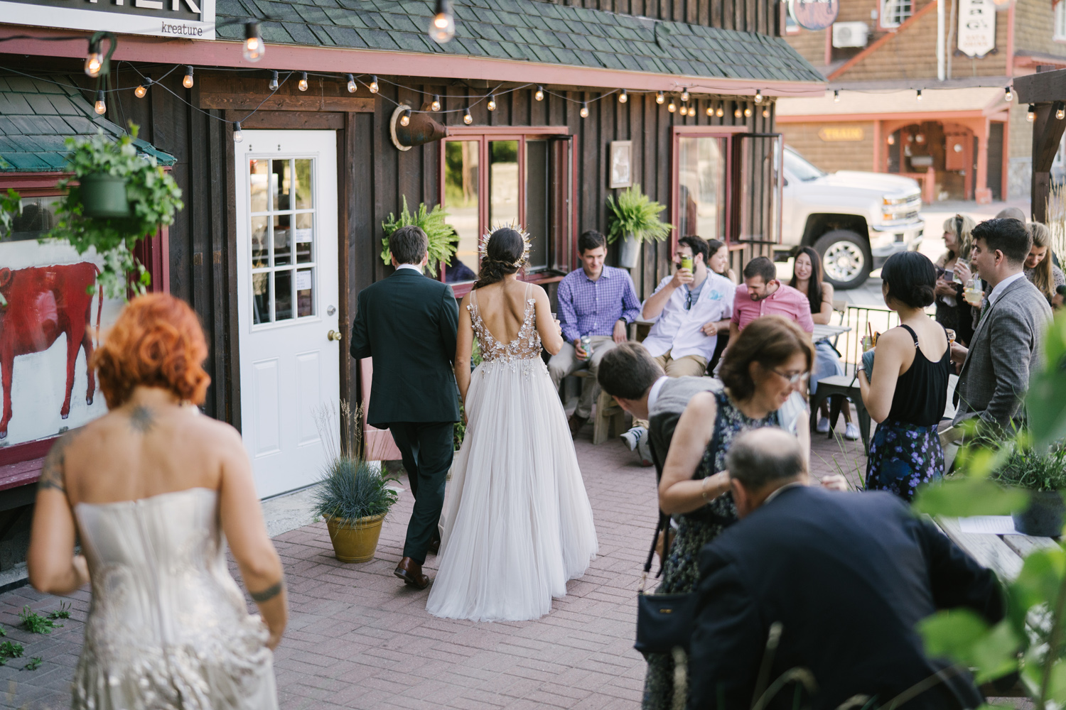 Adirondack Mountain Wedding | Liquids and Solids Restaurant Wedding Reception | Photographed by Mary Dougherty