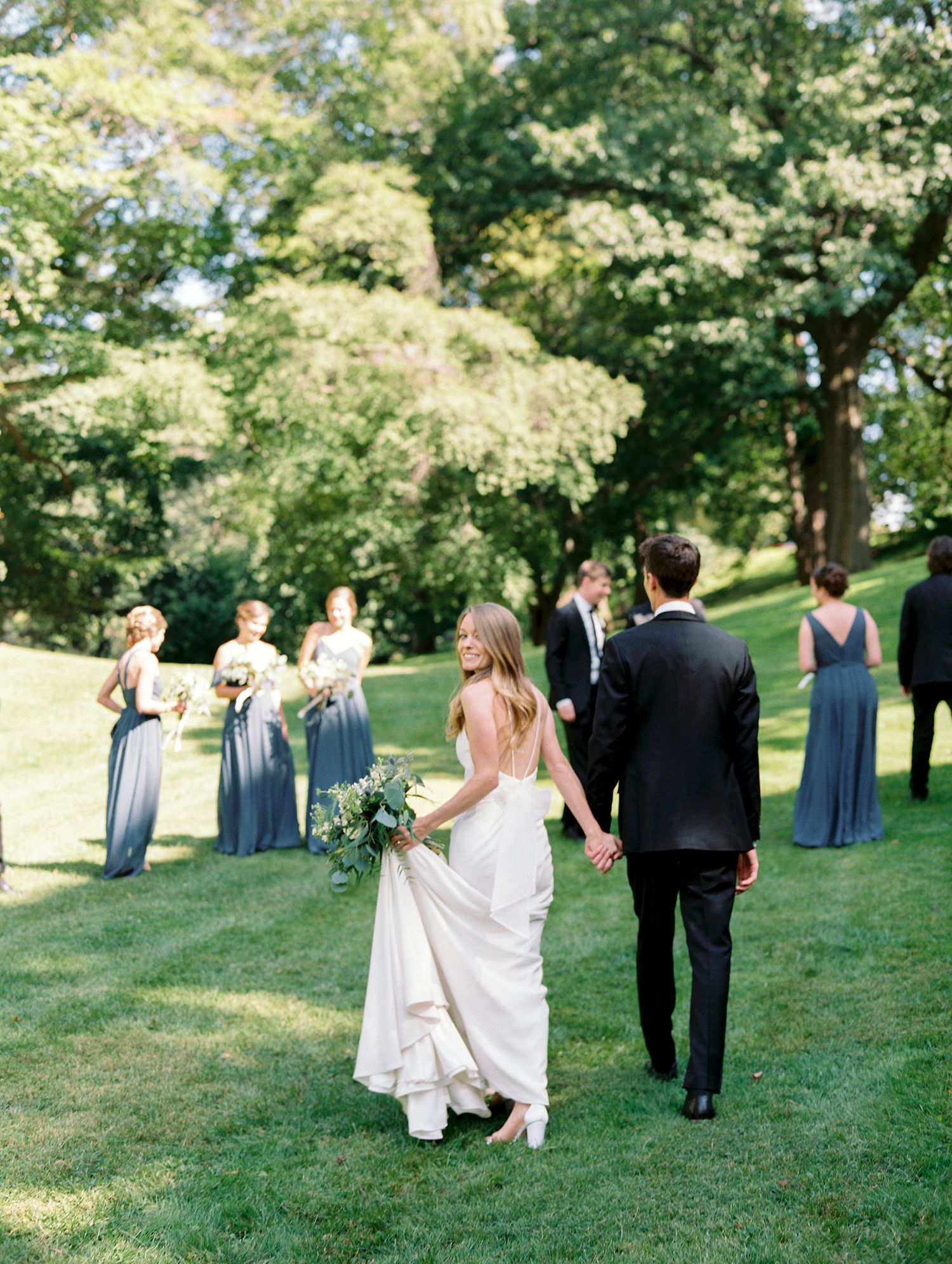 Bride and groom at Living Roots Winery wedding in upstate New York