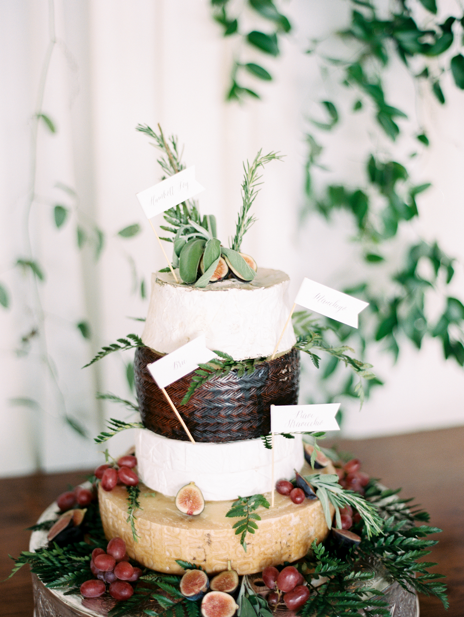 Living Roots Winery wedding cake of cheese